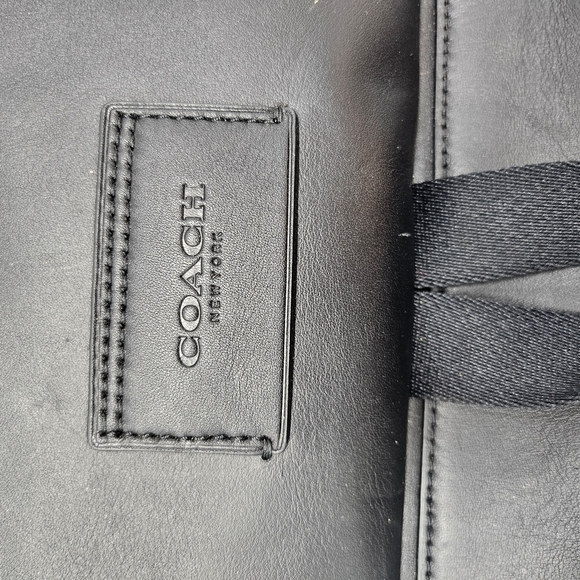 Coach Black Leather Men's Backpack - Picture 5 of 8